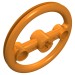 3736 - Orange - Technic Steering Pulley Large
