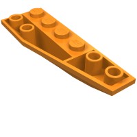 41764 - Wedge Curved Inverted 6 x 2 Right - Orange