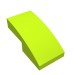 11477 - Slope Curved 2 x 1 No Studs [1/2 Bow] - Lime