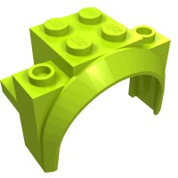 18974 - Wheel Arch, Mudguard 4 x 2 1/2 x 2 1/3 - Lime