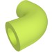 25214 - Lime - Brick Round 1 x 1 diameter Tube with 90 Degree Elbow (2 x 2 x 1) and Axle Holes (Crossholes) at each end