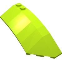 41749 - Wedge Curved 8 x 3 x 2 Open Right - Lime