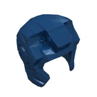 10907 - Helmet Space with Open Face Rounded, Top Hinge - Dark Blue