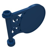13459 - Road Sign Round on Pole - Dark Blue