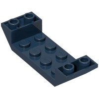22889 - Slope Inverted 45Â° 6 x 2 Double with 2 x 4 Cutout - Dark Blue