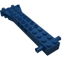 30621 - Technic Brick Special 12 x 2 with 2 Side and 2 End Pins, Technic Holes, and 4W Flared End - Dark Blue