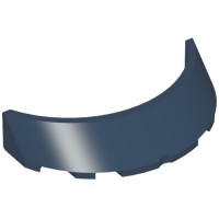 35299 - Windscreen 3 x 6 x 1 Curved with Rectangular Stud Holder in Bottom - Dark Blue