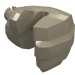 10127 - Hand Hulk - Left - Dark Tan