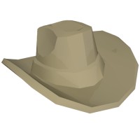 15424 - Hat, Cowboy [Plain] - Dark Tan
