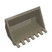 21709 - Construction Vehicle Bucket 3 x 6 with 7 Hinge Teeth - Dark Tan