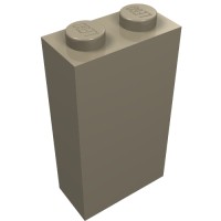 22886 - Brick 1 x 2 x 3 with Bottom Stud Holder - Dark Tan