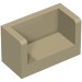 23969 - Dark Tan - Panel 1 x 2 x 1 with Rounded Corners and 2 Sides