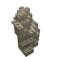 23996 - Rock Brick 8 x 8 x 6 - Dark Tan