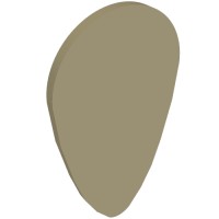 2586 - Shield Ovoid [Plain] - Dark Tan