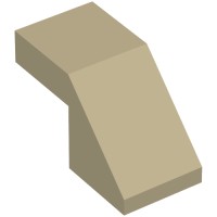 28192 - Slope 45Â° 2 x 1 with 2/3 Inverted Cutout and no stud - Dark Tan