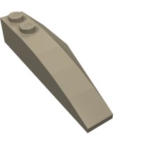 41748 - Wedge Curved 6 x 2 Left, Inner Ridges - Dark Tan