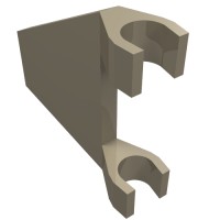 44676 - Flag 2 x 2 Trapezoid with Flat Area between Clips - Dark Tan