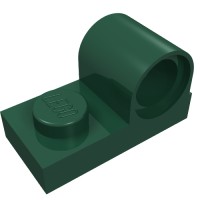 11458 - Plate Special 1 x 2 with Pin Hole on Top - Dark Green