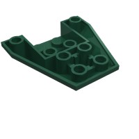 13349 - Wedge Sloped Inverted 4 x 4 Triple [4 Connections between Front Studs] - Dark Green