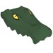18905pr0001 - Dark Green - Animal Body Part, Alligator / Crocodile Head Upper Jaw with Yellow Eyes Print