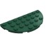 22888 - Plate Round Half 4 x 8 - Dark Green
