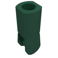23443 - Bar Holder with Hole and Bar Handle - Dark Green