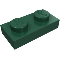 3023 - Plate 1 x 2 - Dark Green