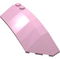 41749 - Wedge Curved 8 x 3 x 2 Open Right - Bright Pink