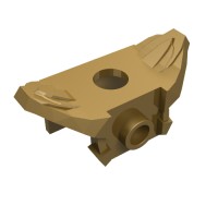 11097 - Minifig Neckwear Armour Shoulder Pads with 1 Stud on Front, 2 Studs on Back - Pearl Gold