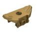 11097 - Minifig Neckwear Armour Shoulder Pads with 1 Stud on Front, 2 Studs on Back - Pearl Gold