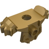 11098 - Minifig Neckwear Armour Breastplate with Shoulder Pads, 1 Front Stud and 2 Back Studs - Pearl Gold
