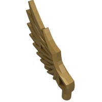 11100 - Animal / Creature Body Part, Wing Feathered - Pearl Gold