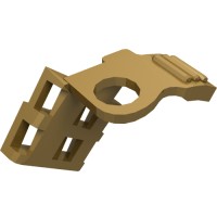 23983 - Minifig Neckwear Armor Shoulder Pad Single with Scabbard for 2 Katanas, 3 Lines - Pearl Gold