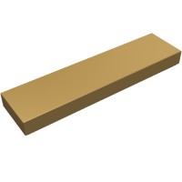 2431 - Tile 1 x 4 with Groove - Pearl Gold