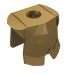 2587 - Pearl Gold - Minifig Neckwear Armor Breastplate with Leg Protection [Plain]
