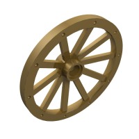 33211 - Wheel Wagon Huge (43mm D.) - Pearl Gold