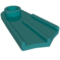 10190 - Minifig Footwear Flipper [Thick] - Dark Turquoise