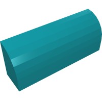 10314 - Brick Curved 1 x 4 x 1 1/3 No Studs - Dark Turquoise