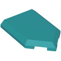 22385 - Tile Special 2 x 3 Pentagonal - Dark Turquoise