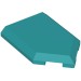 22385 - Tile Special 2 x 3 Pentagonal - Dark Turquoise