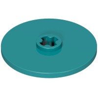 2723 - Technic Disc 3 x 3 - Dark Turquoise