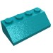 3037 - Dark Turquoise - Slope 45Â° 2 x 4