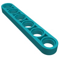 32063 - Technic Beam 1 x 6 Thin - Dark Turquoise
