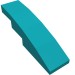 11153 - Dark Turquoise - Slope Curved 4 x 1 No Studs [Stud Holder with Symmetric Ridges]