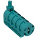 32074c01 - Dark Turquoise - Launcher, Technic Competition Cannon, Round Bottom with Black Ends