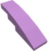11153 - Medium Lavender - Slope Curved 4 x 1 No Studs [Stud Holder with Symmetric Ridges]