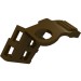 23983 - Minifig Neckwear Armor Shoulder Pad Single with Scabbard for 2 Katanas, 3 Lines - Dark Brown