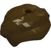 64807 - Hair Short with Braid around Sides, Hole On Top - Dark Brown