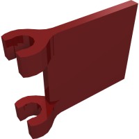 11055 - Flag 2 x 2 Square, Flat Clip Edge [Thick Clips] - Dark Red