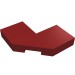 27263 - Tile Special 2 x 2 Corner with Cut Corner - Facet - Dark Red